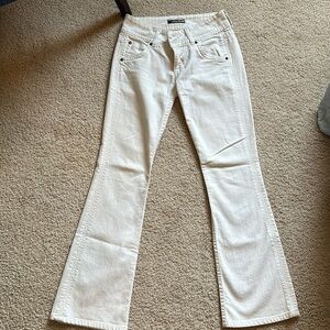 Hudson Jeans off white flare leg jeans size 25